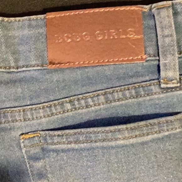 BCBGeneration Girls Blue Jean Shorts with Distressed Details - Picture 3 of 5